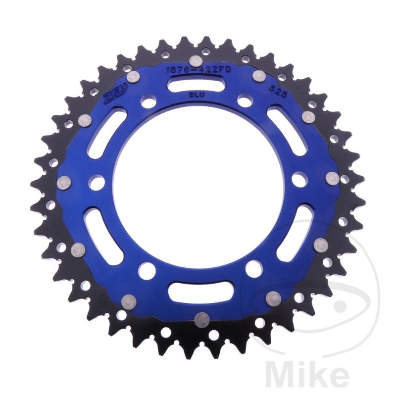 Corona Dual ZF 42 Dientes Paso 525 Azul | Motos Camaral