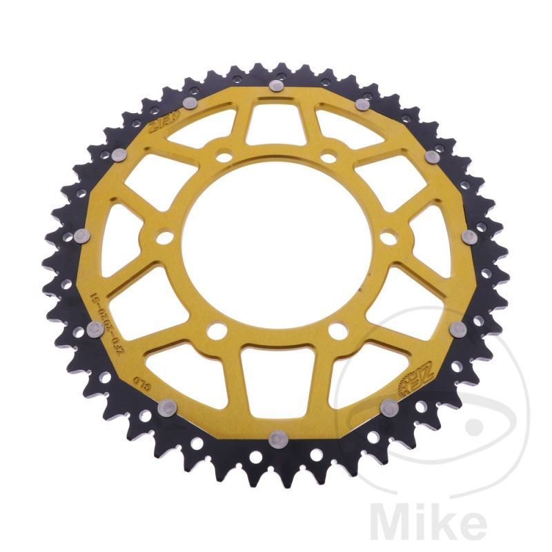 Corona Dual ZF 51 Dientes Paso 520 Dorada | Motos Camaral