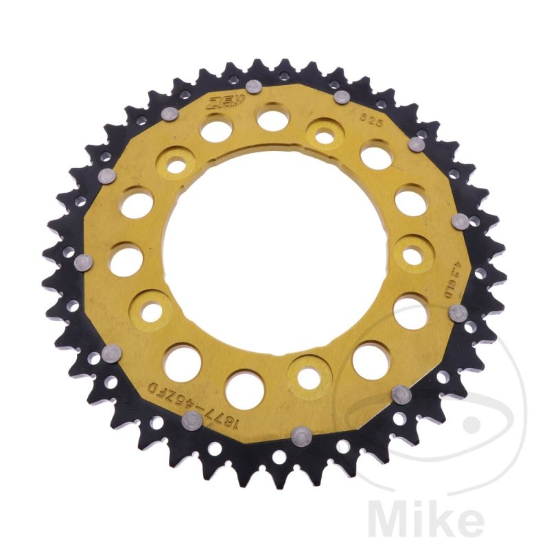 Corona Dual ZF 45 Dientes Paso 525 Dorada | Motos Camaral