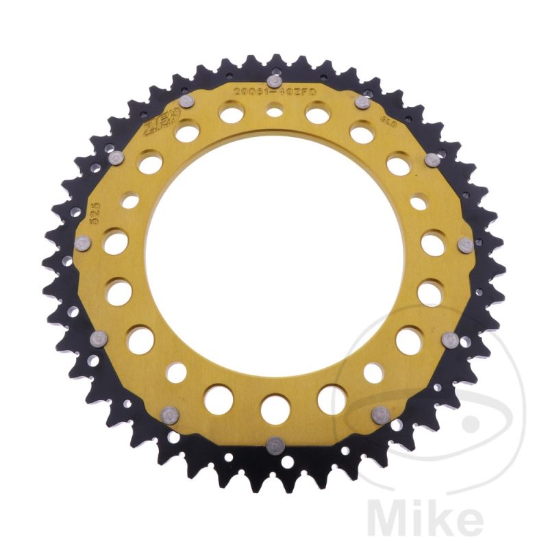 Corona ZF Dual 49 Dientes Paso 525 Dorada | Motos Camaral