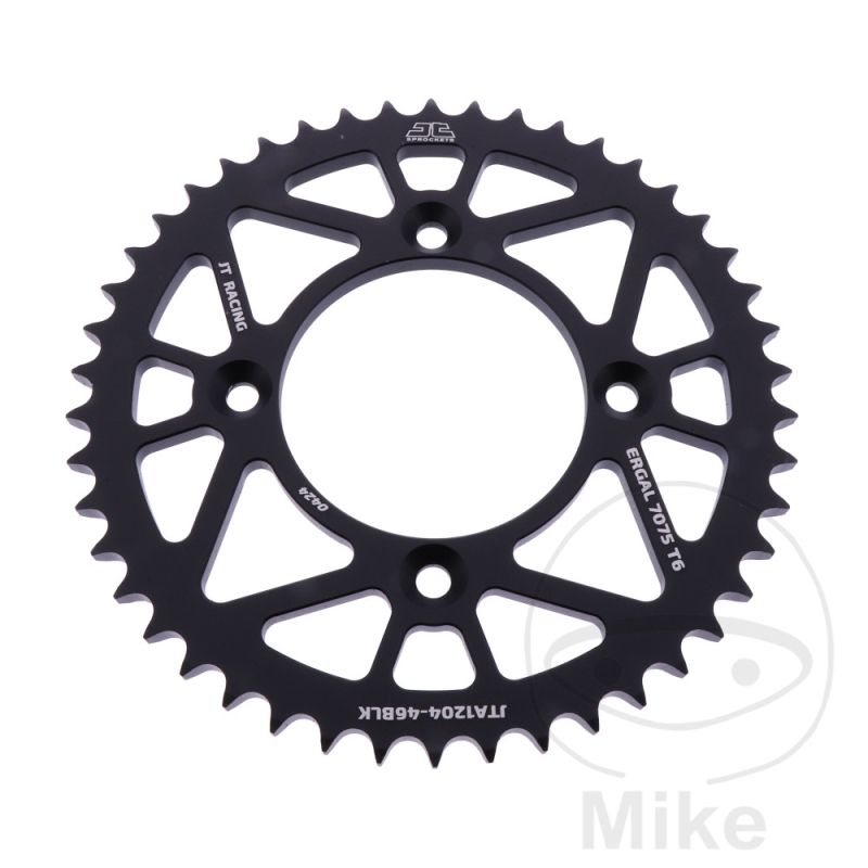 Corona JT Aluminio 46D Paso 428 Negra | JT | Motos Camaral