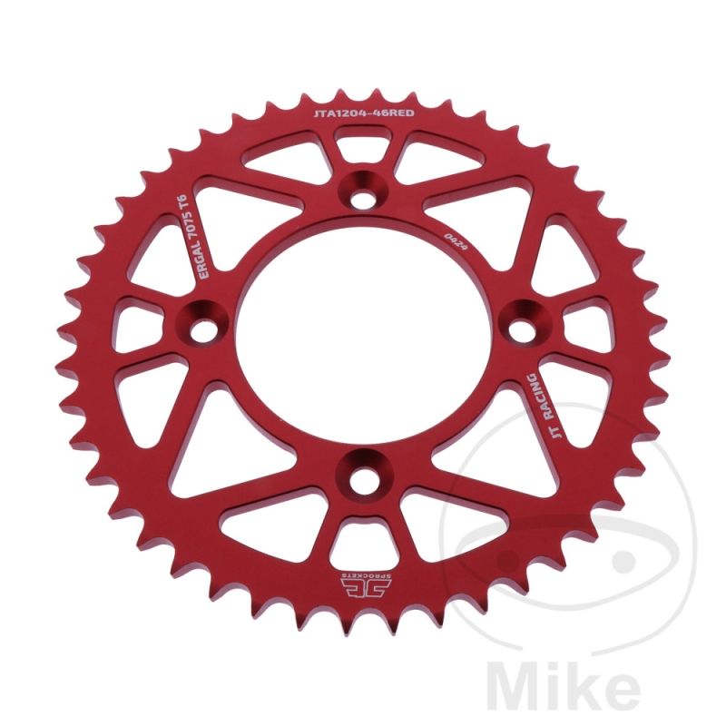 Corona JT Aluminio 46 Dientes Paso 428 Roja | Motos Camaral