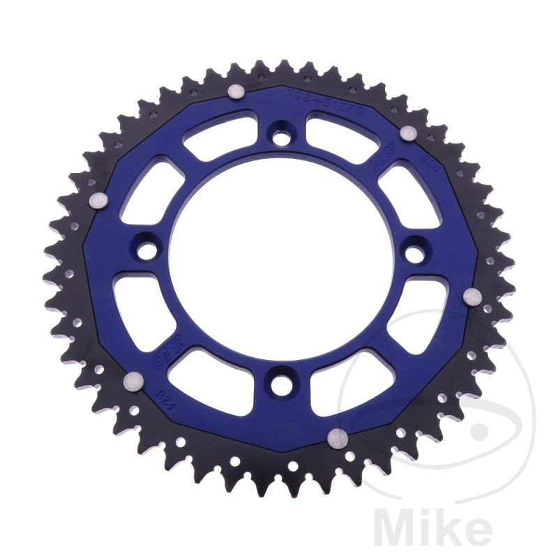 Corona Dual 51 Dientes Paso 428 Azul | Motos Camaral