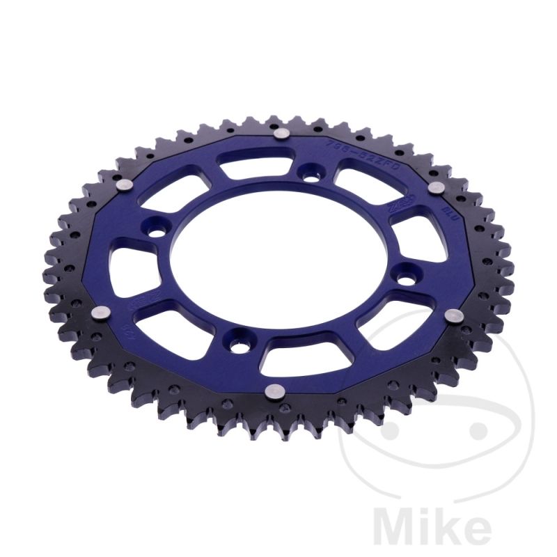 Corona Dual 52 Dientes Paso 428 Azul | Motos Camaral