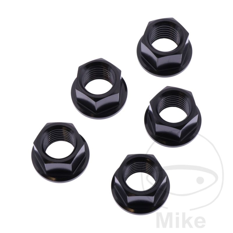 Juego Tuercas Corona JMP Bolt M12X1.5 mm Inox Negro | Motos Camaral
