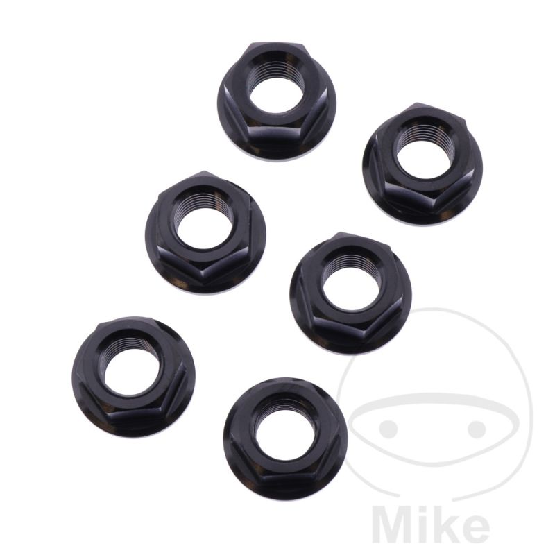 Tuerca para corona juego JMP Bolt M10x1.25mm Inox V4A Negra | Motos Camaral