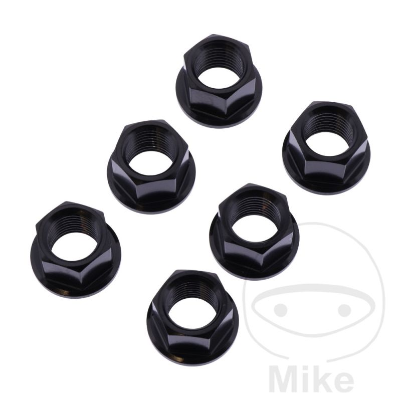 Juego Tuercas Corona JMP M10x1.00 Inox Negro | Motos Camaral