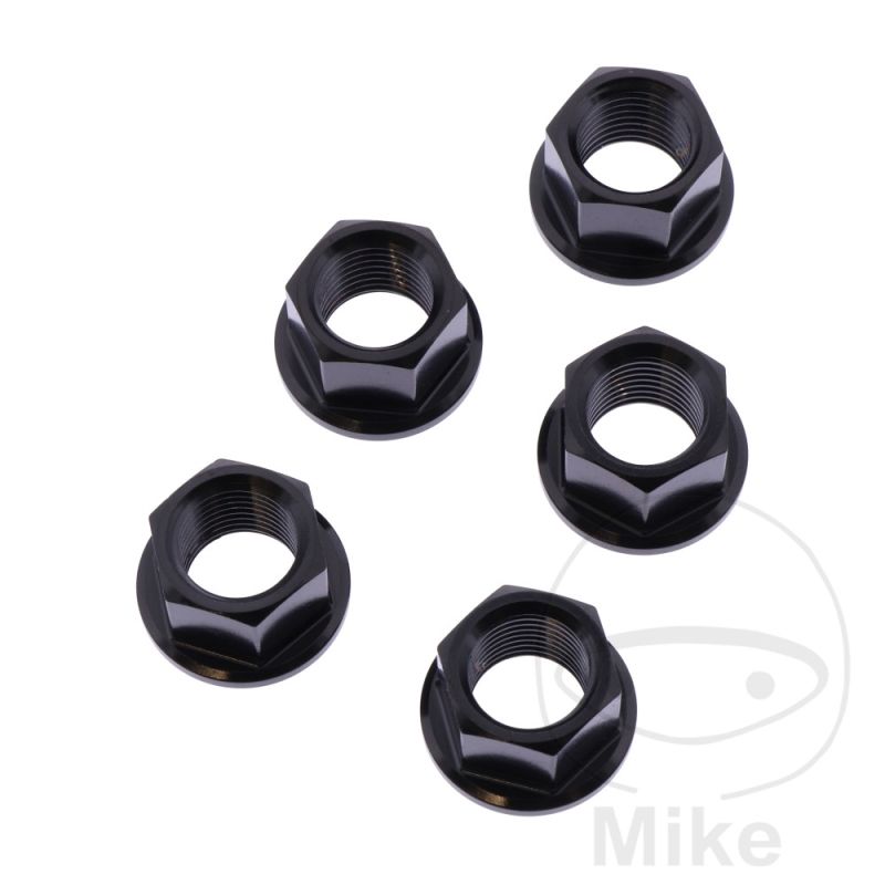 Juego Tuercas Corona JMP M12x1.25 Inox Negro | Motos Camaral