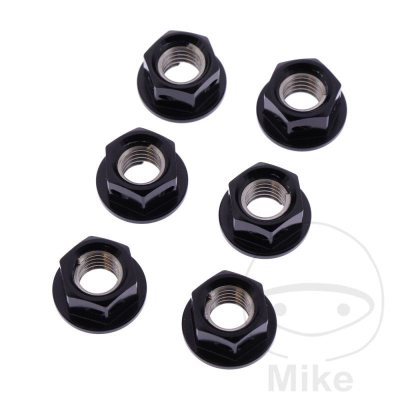 Juego Tuercas Corona JMP M8x1.25 Alu Racing Negro | Motos Camaral