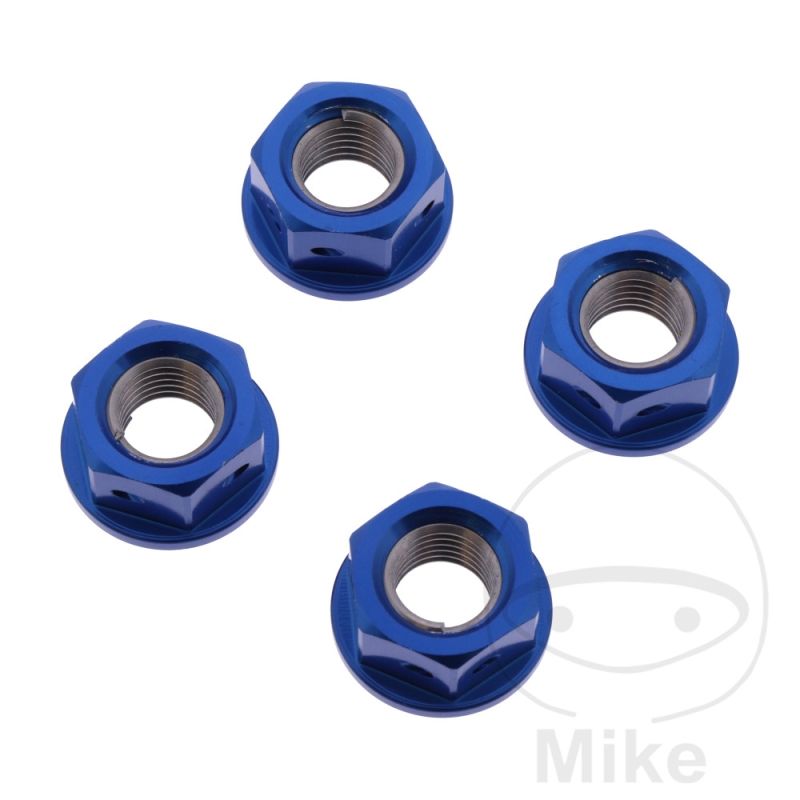 Juego Tuercas Corona JMP M10x1.25 Azul Racing | Motos Camaral