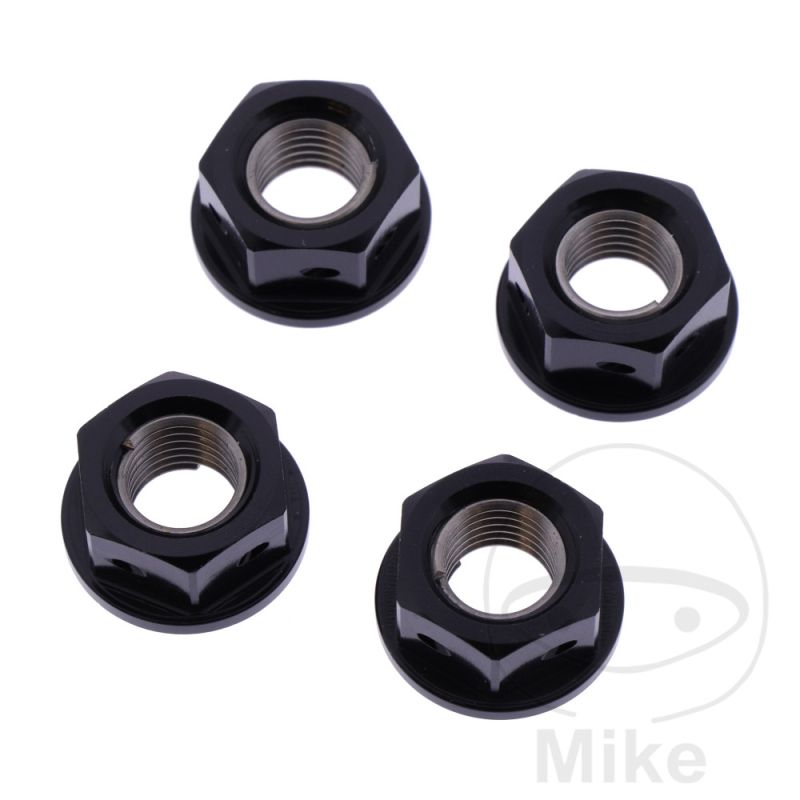 Juego Tuercas Corona JMP M10x1.25 Alu Negro | Motos Camaral