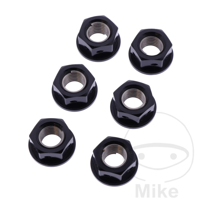 Juego Tuercas Corona JMP M10x1.25 Negro | Motos Camaral