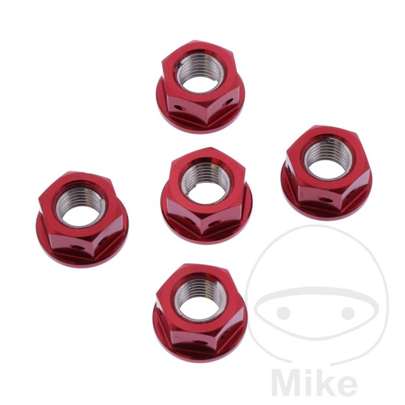 Tuerca para Corona JMP Bolt M10x1.25 Alu Racing Rojo | Motos Camaral