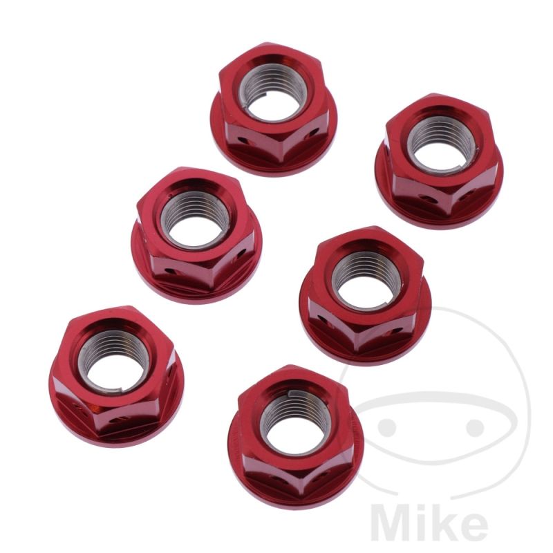 Tuerca para Corona JMP Bolt M10x1.25 Alu Racing Rojo | Motos Camaral