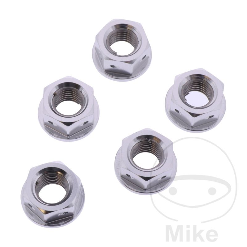 Juego Tuercas Corona JMP Bolt M10x1.25 Plateado | Motos Camaral