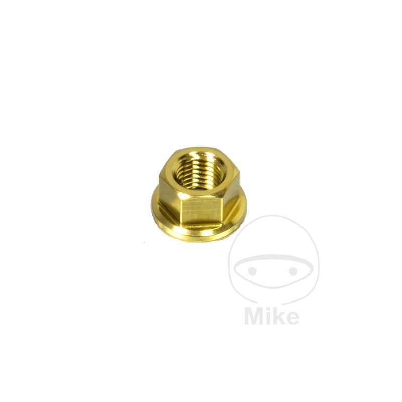Tuerca corona JMP M10x1.25 V4A dorado | Motos Camaral