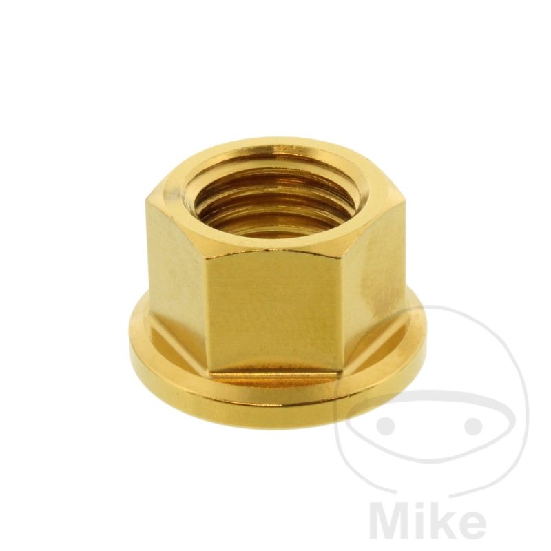 Tuerca Corona JMP Bolt M12X1.5mm V4A Dorado | Motos Camaral