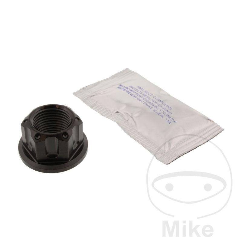 Tuerca de eje M18x1.5 inox V4A negro | Motos Camaral