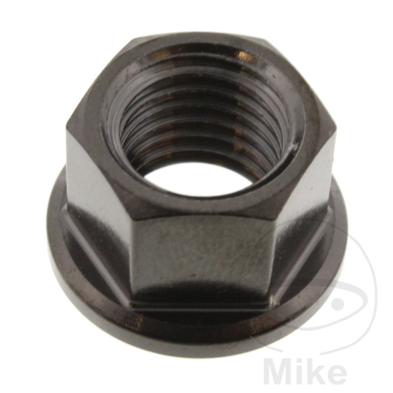 Tuerca corona JMP Bolt M12X1.5 mm inox V4A negro | Motos Camaral
