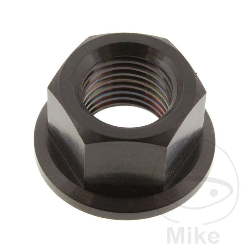 Tuerca Corona M10 x 1.00 mm Titanio Negro | Motos Camaral