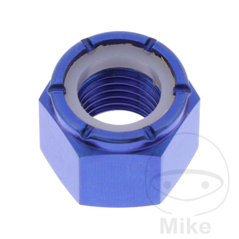 Tuerca auto-bloqueo JMP Bolt M12X1.5 titan azul | Motos Camaral