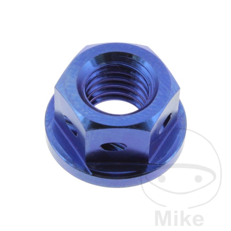 Tuerca Corona JMP M8x1.25 Titan Racing Azul | Motos Camaral