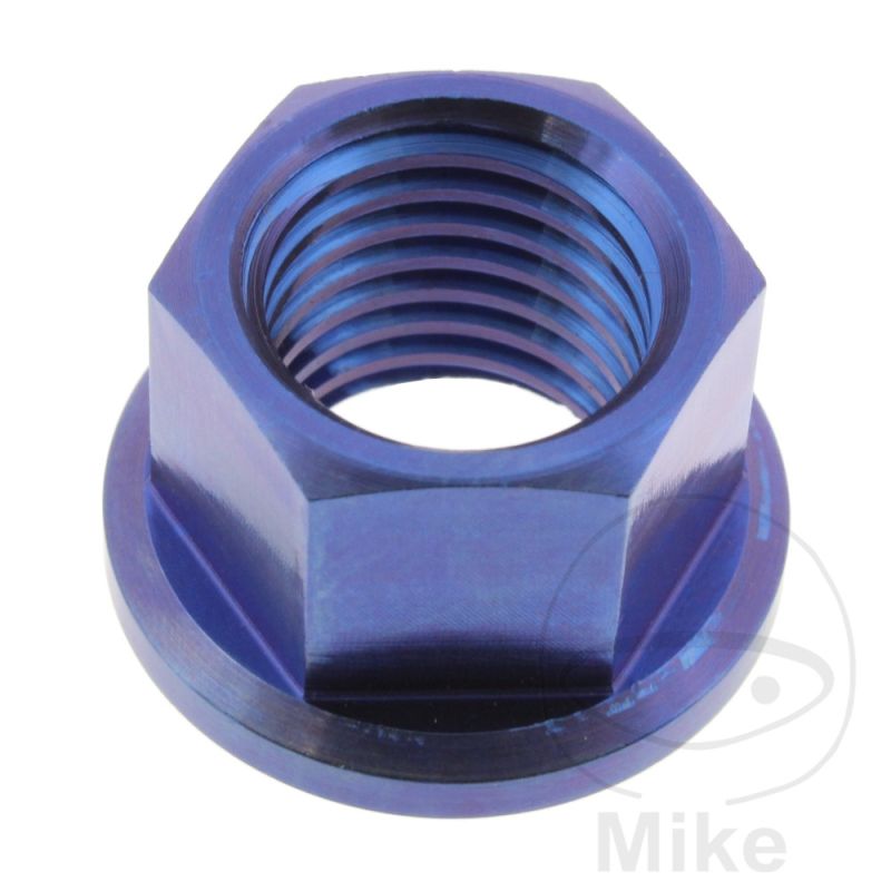 Tuerca corona JMP Bolt M12X1.5 titan azul | Motos Camaral