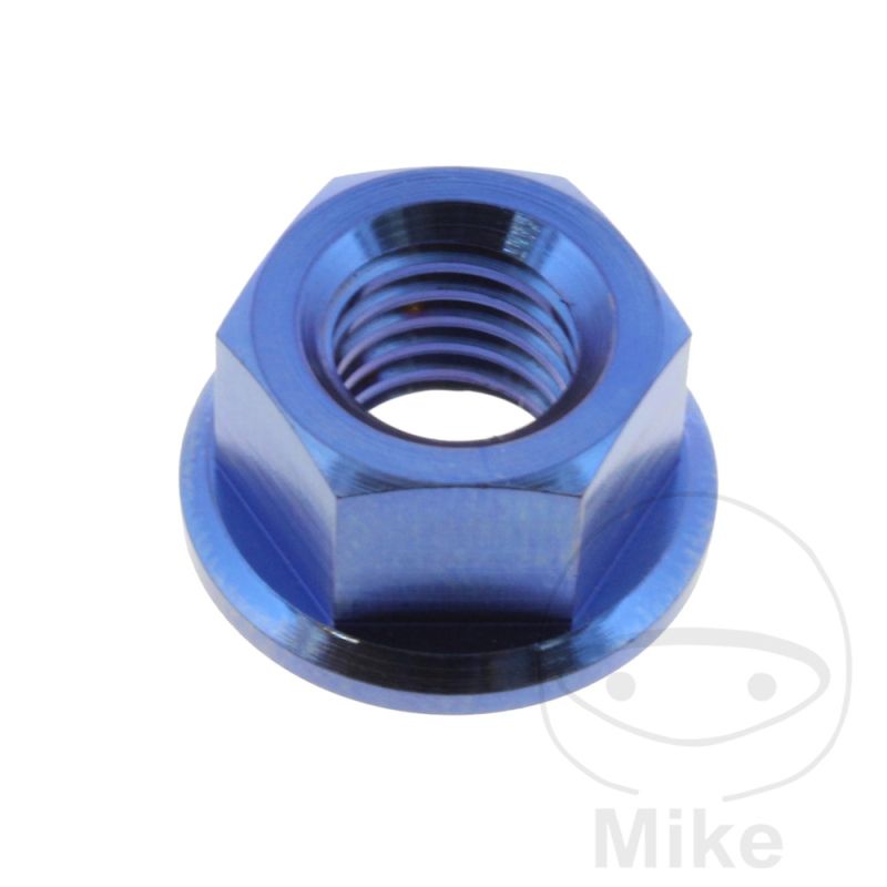 Tuerca de Corona JMP M8 x 1.25 Titanio Azul | Motos Camaral