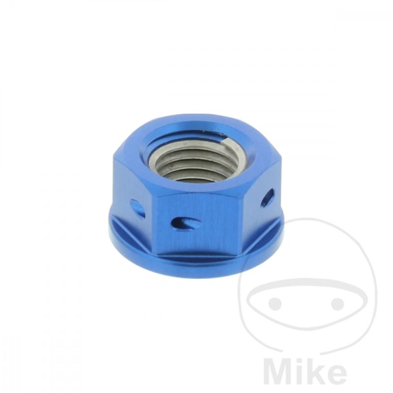 Tuerca Corona JMP M10x1.25 Alu Racing Azul | Motos Camaral