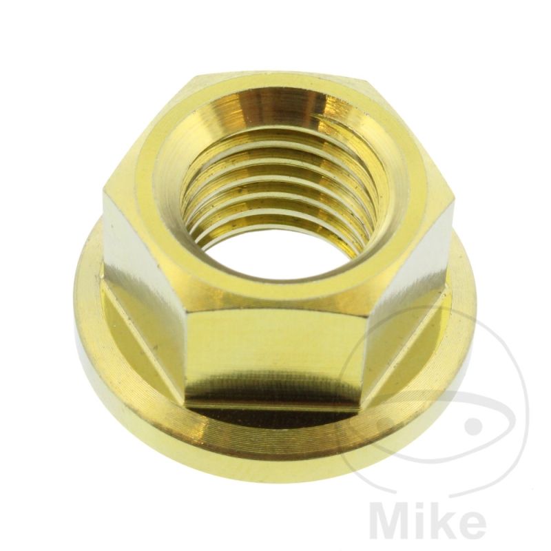Tuerca para Corona JMP M10x1.25 Titanio Dorado | Motos Camaral