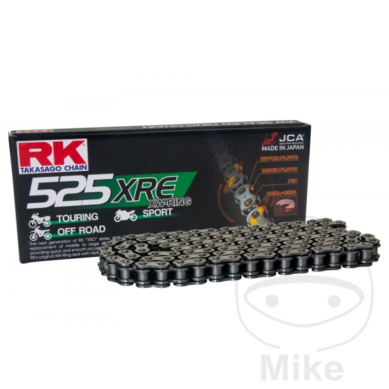 Cadena RK 525XRE XW-Ring 126 Eslabones | RK | Motos Camaral
