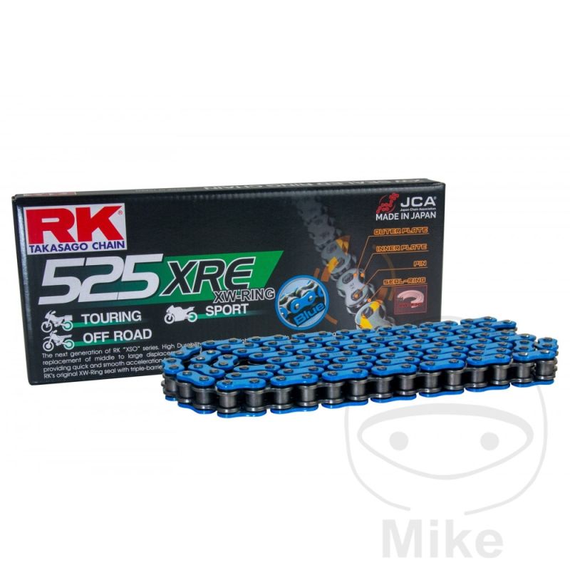 Cadena RK XW-Ring azul 525XRE/112 | RK | Motos Camaral