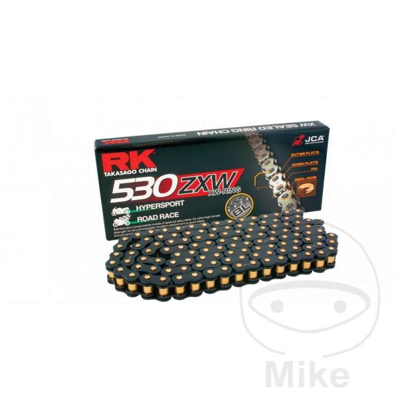 Cadena RK XW-Ring negra 530ZXW por pasos | RK | Motos Camaral
