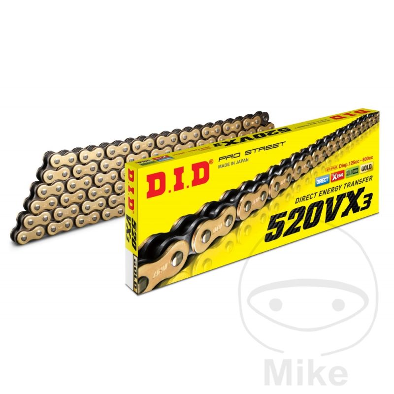 Cadena DID 520VX3 X-Ring G&amp;B 122 Eslabones | Motos Camaral