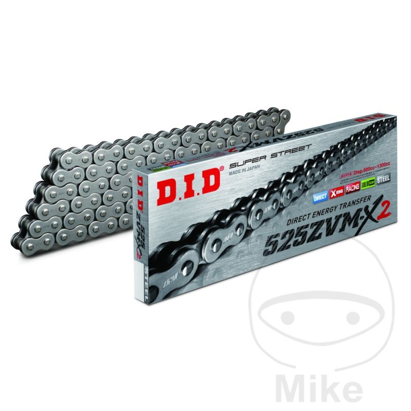 Cadena DID 525ZVMX2 X-Ring 112 Eslabones | DID | Motos Camaral
