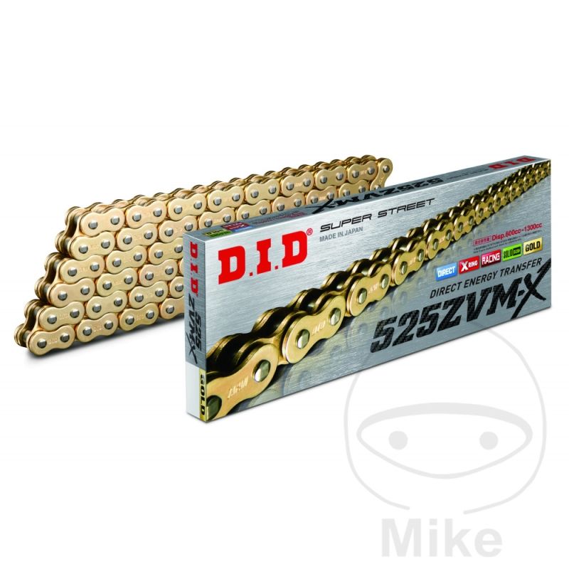 Cadena DID X-Ring G&amp;G 525ZVMX 120 Eslabones | DID | Motos Camaral