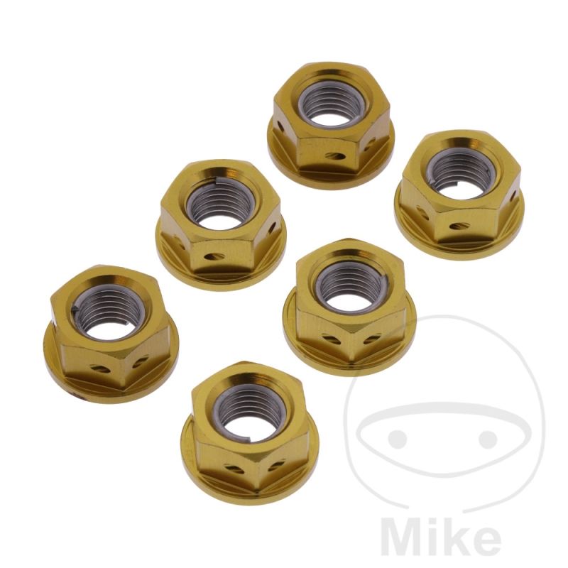 Tuerca Corona JMP Bolt M10x1.25 Alu Racing Dorado | Motos Camaral