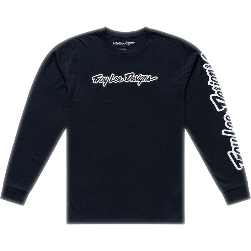 Camiseta TROY LEE DESIGNS Long Sleeve Signature - negro - motoscamaralweb.com