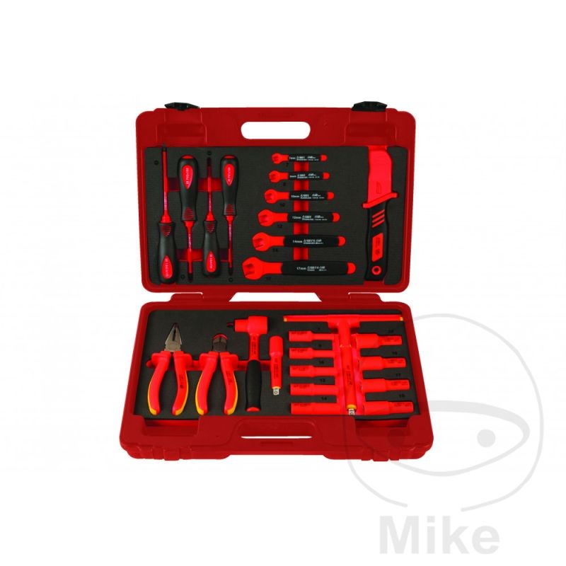 Kit Herramientas Aisladas 3/8 25 Piezas | Alto Voltaje | Motos Camaral