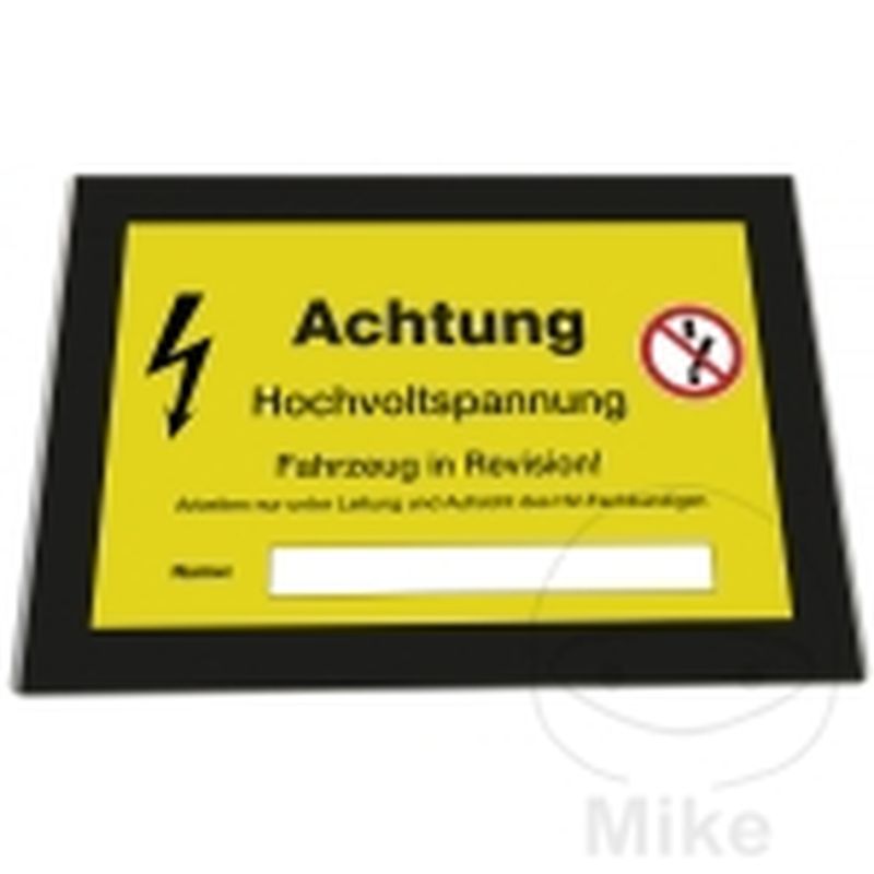 Tarjeta Aviso Vehículos Eléctricos Negro-Amarillo | Motos Camaral