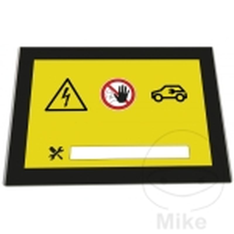 Tarjeta Aviso Vehículos Eléctricos Negro-Amarillo | Motos Camaral