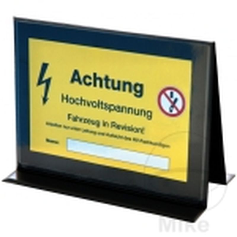 Tarjeta Aviso Vehículos Eléctricos Negro-Amarillo | Motos Camaral