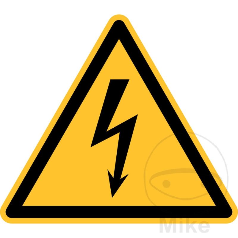 Señal Advertencia Eléctrica Voltaje 200mm Plástico | Motos Camaral