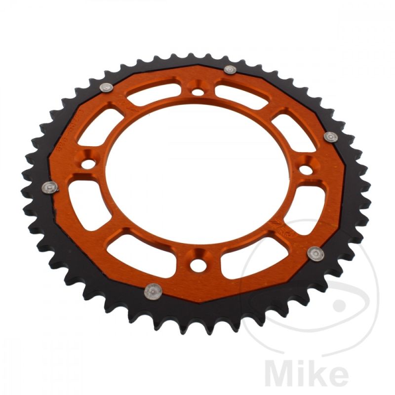 Corona Dual ZF 50 Dientes Paso 428 Naranja | Motos Camaral