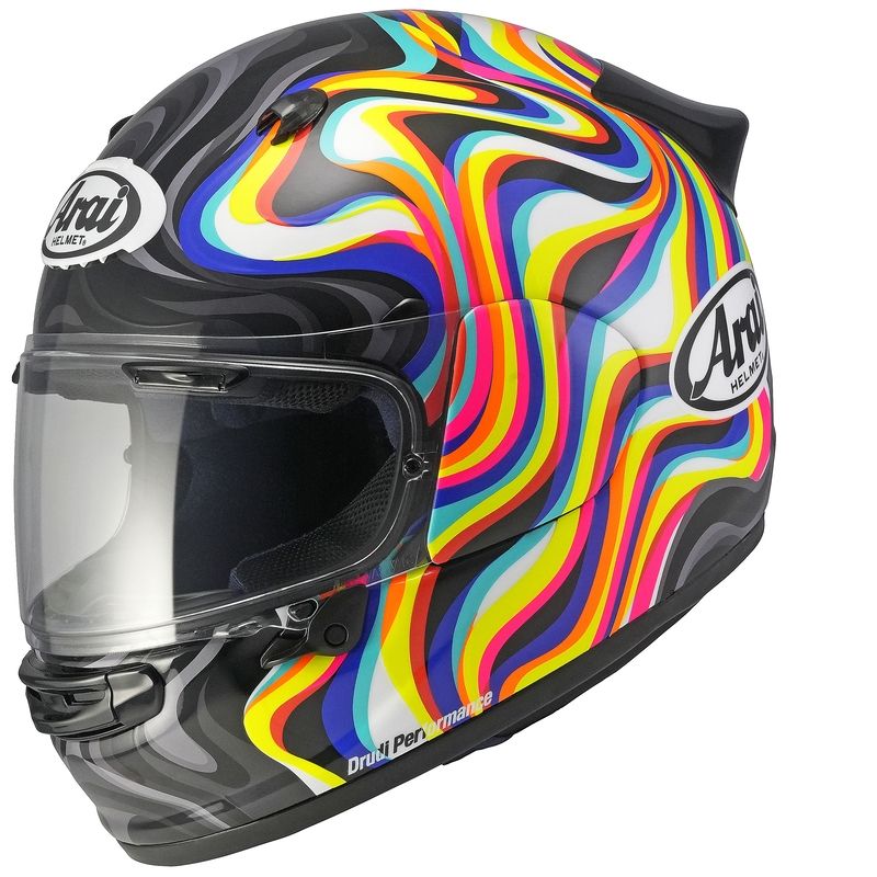 Casco ARAI Quantic Swirl - blanco - motoscamaralweb.com