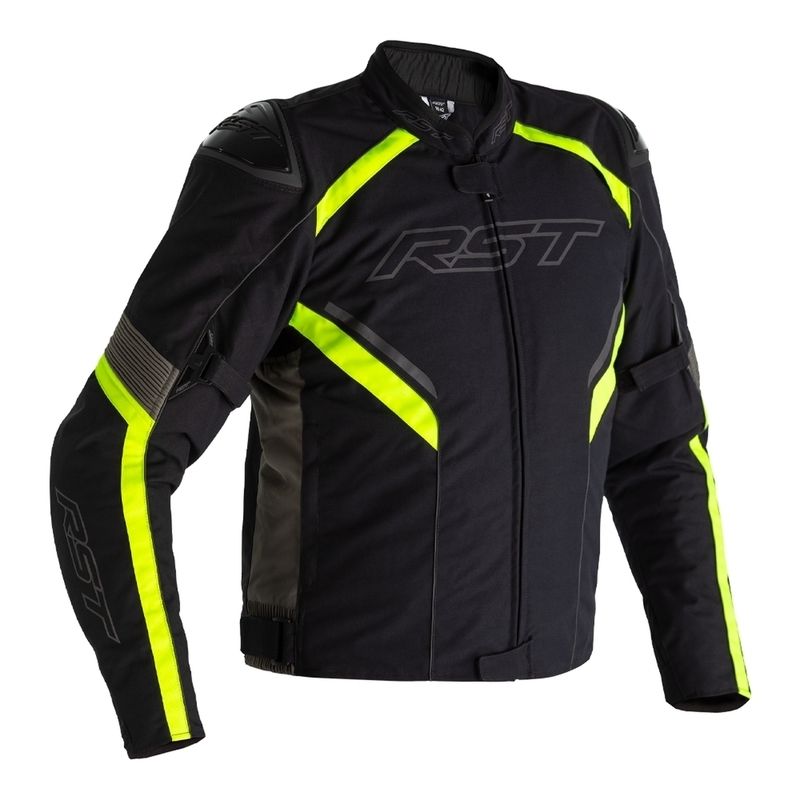 Chaqueta (Textil) RST SABRE Airbag Negro/Gris/Amarillo Flúor. 52 EU/Talla M - motoscamaralweb.com