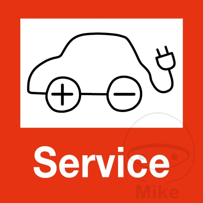 Schild E-Car Service 60x60 cm | Señalización Taller | Motos Camaral