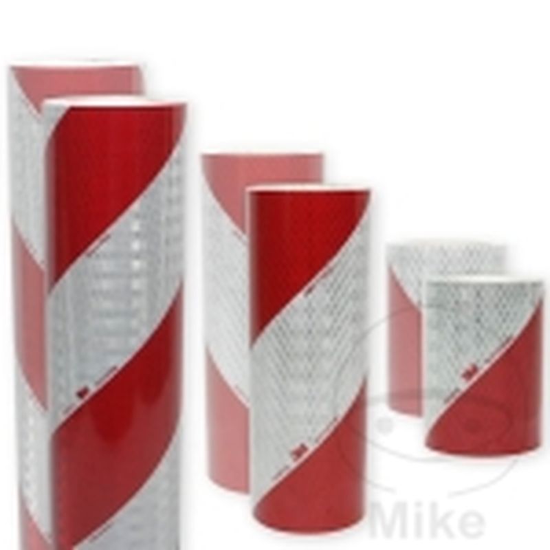Cinta Reflectante Warnmarkierung 140mm x 9m Rojo/Blanco | Motos Camaral