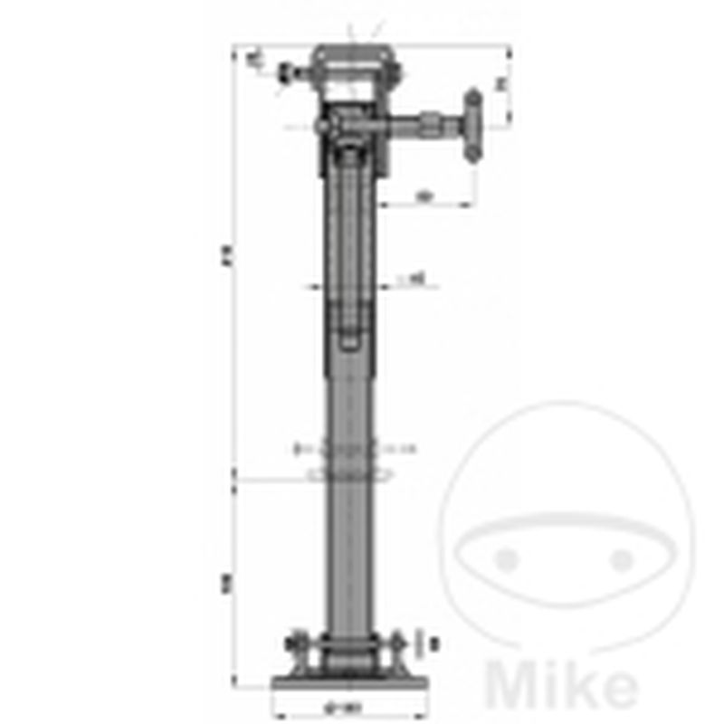 Pie de apoyo cincado giratorio VK45MM | Motos Camaral