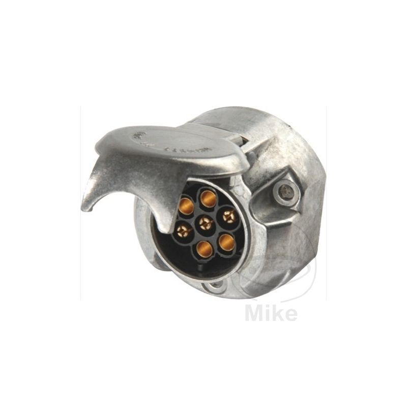 Enchufe 7 Polos 12V Aluminio con Junta | Motos Camaral
